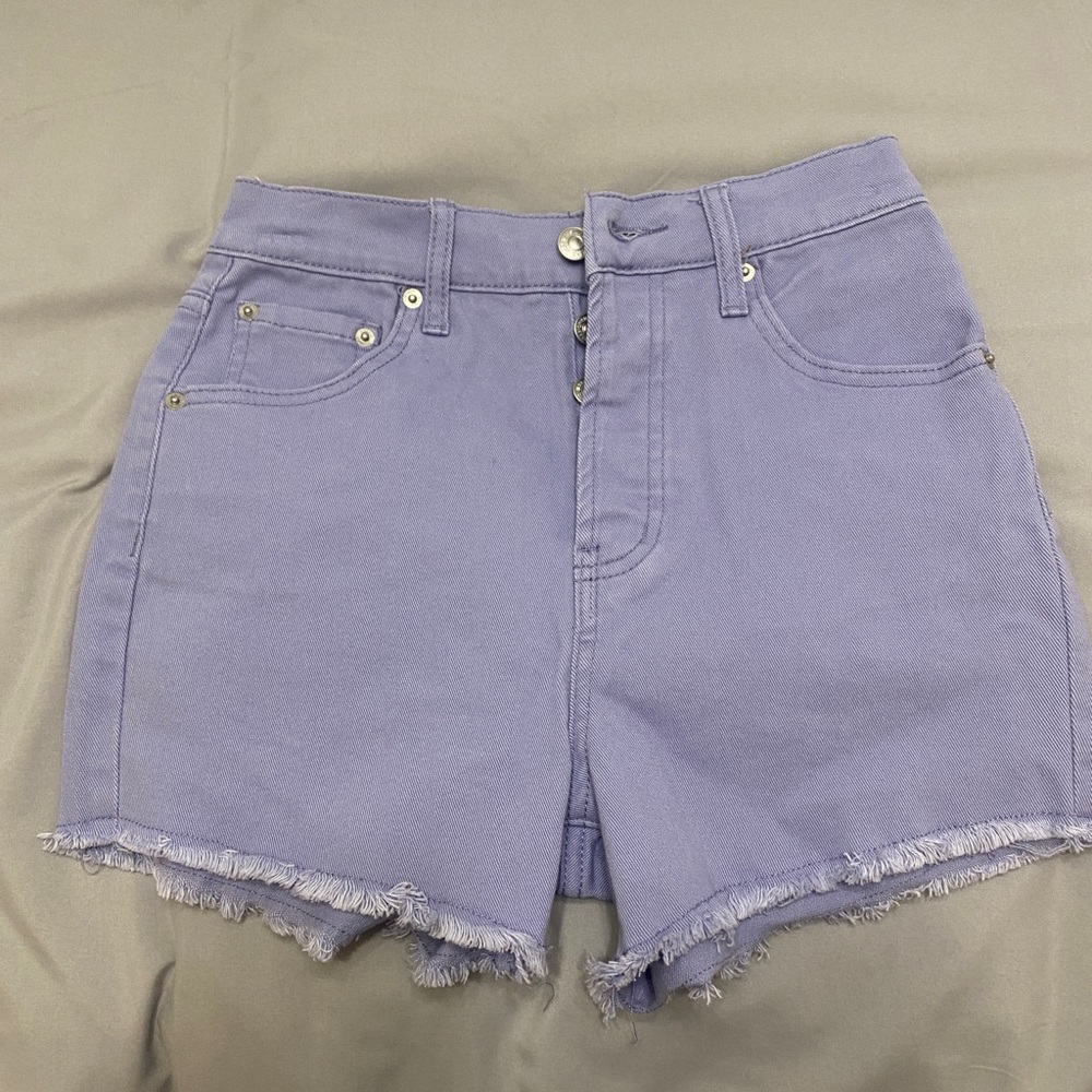 Light purple infinite high rise Jessica Simpson jean shorts size 24